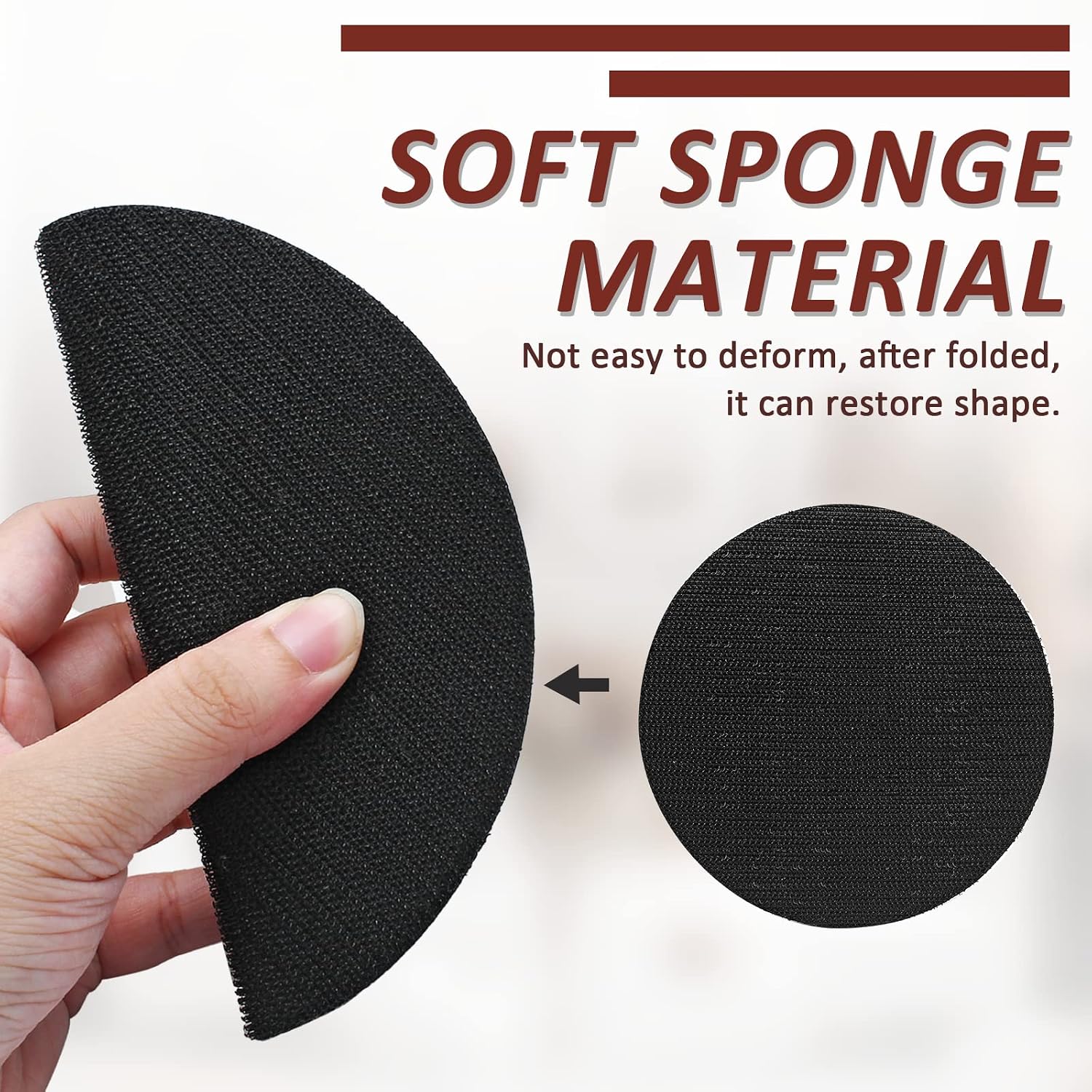 5 Pack 6 Inch Hook and Loop Soft Sponge Cushion Buffer Pad