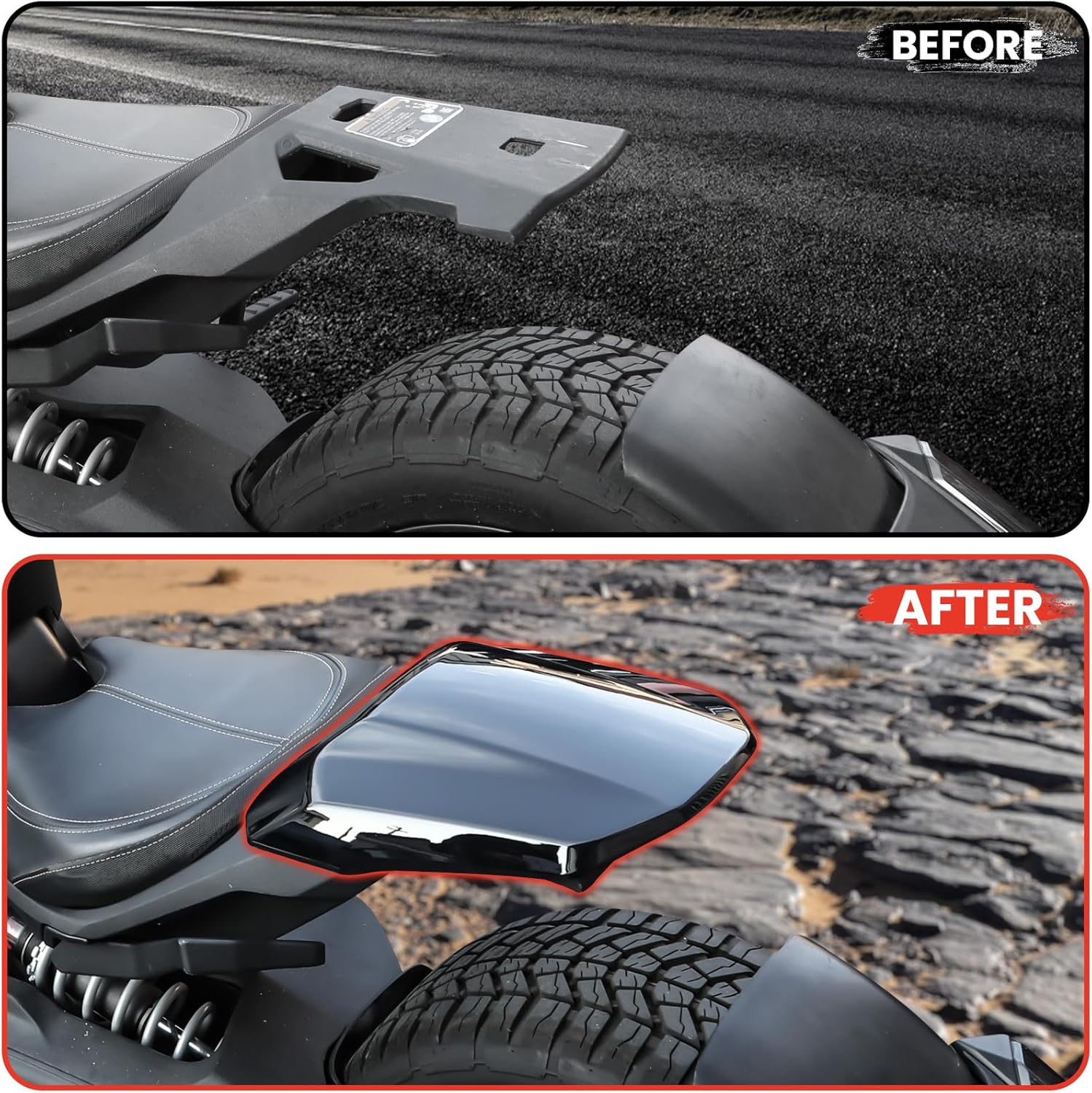 Gloss Black Mono Seat Cowl for Can-Am Ryker, Plastic Mono Seat Cowl Kit for Can-Am Ryker 600/900 Sport & Rally Edition All Models Accessories, Replaces #219401001