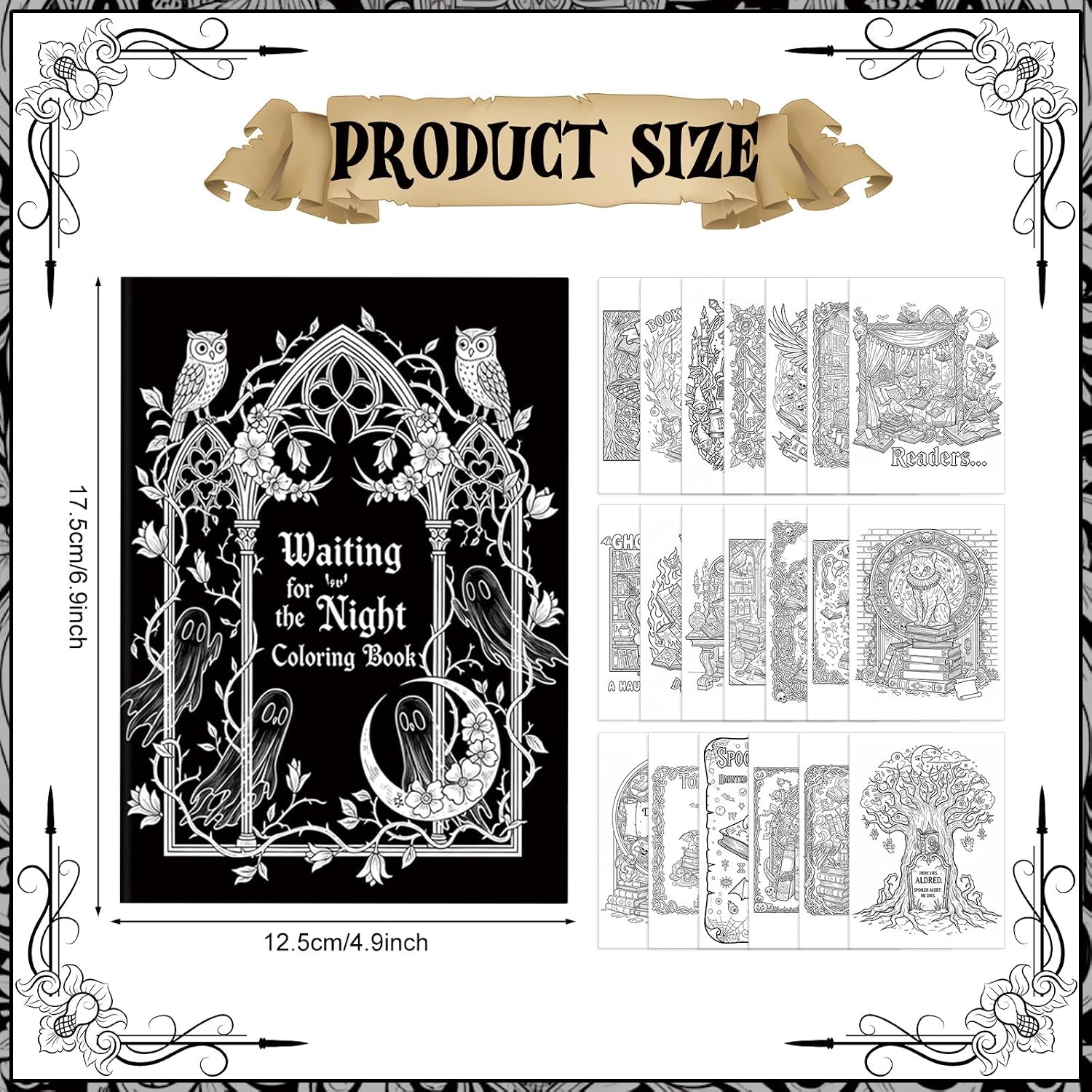 Liliful 24 Pcs Gothic Coloring Books Bulk Party Favors for Adults image 2