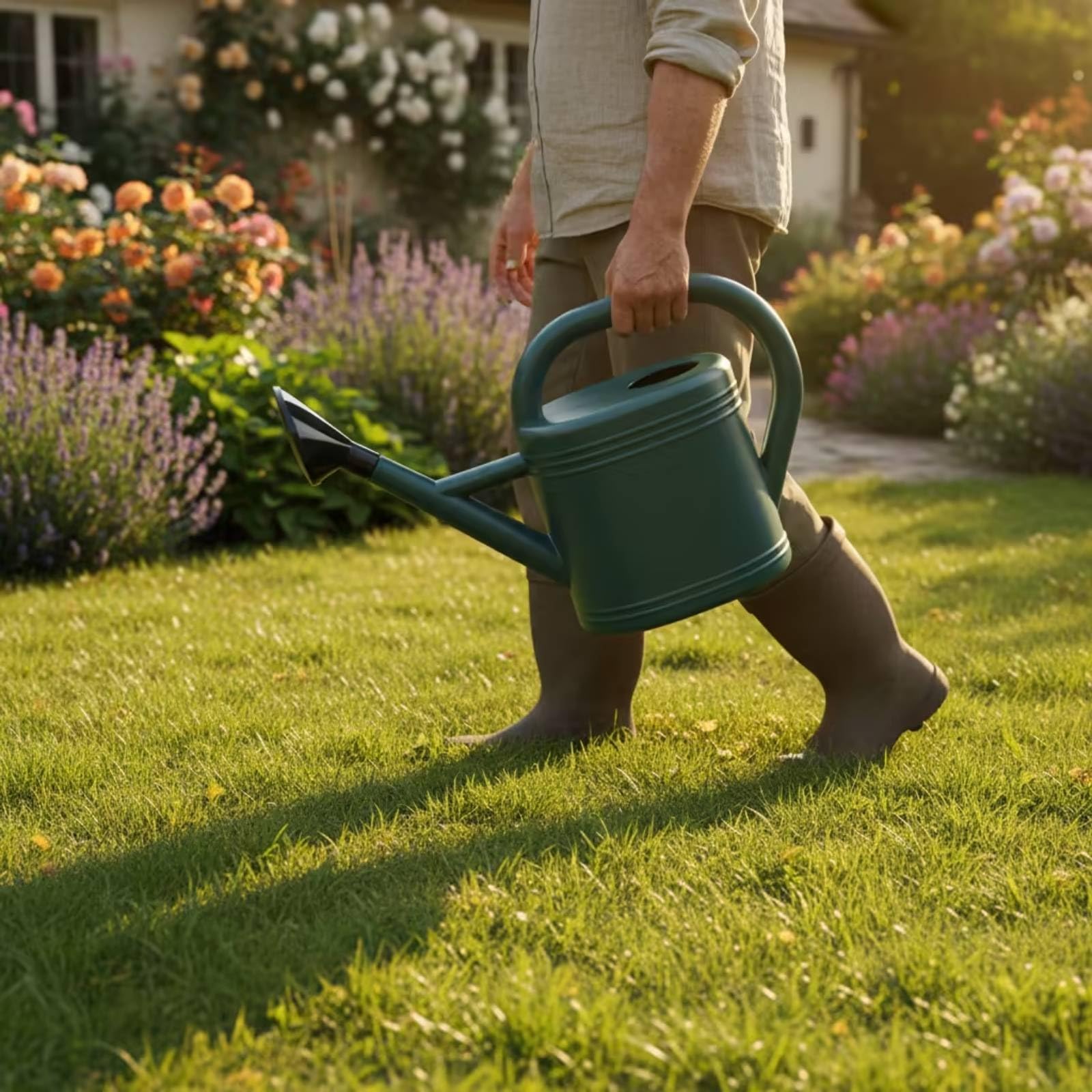 Arrosoir Jardin Arrosoir Plantes Arrosoir Arrosoir Pluie Matériau PP PE INOX Flux Régulier Précision Racines Corps Épais Léger Ouverture Remplissage, Gris Élégant, 5L