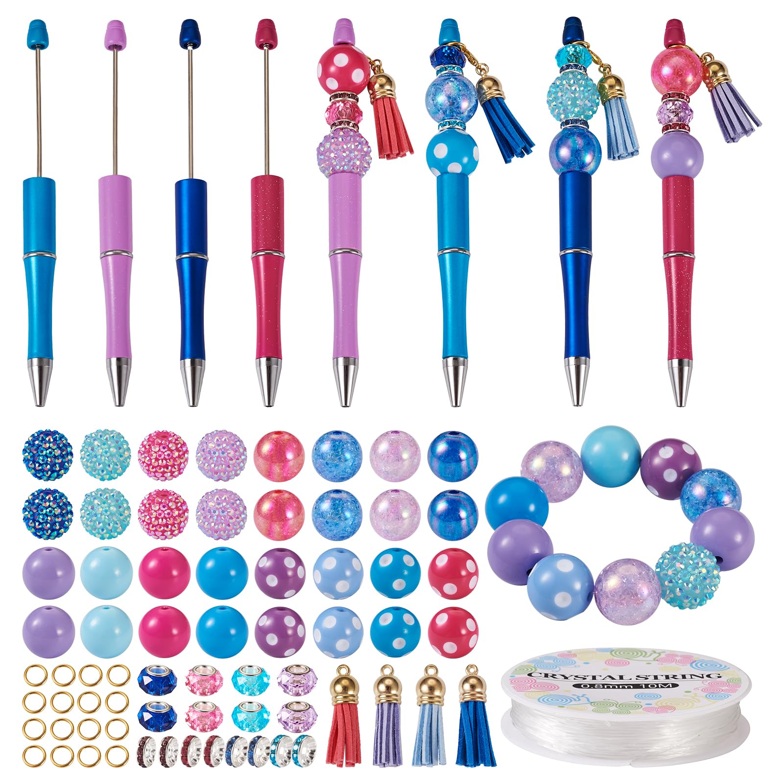 Amazon.co.jp: Beadthoven ビーズ可能なペン プラスチックビーズ