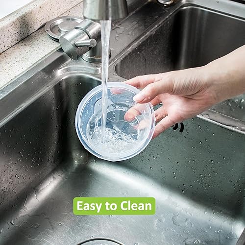 Miniatura 8 de Recipientes con tapa de rosca para alimentos de 16 onzas, paquete de 15, recipientes de almacenamiento de 2 tazas con tapa, contenedores