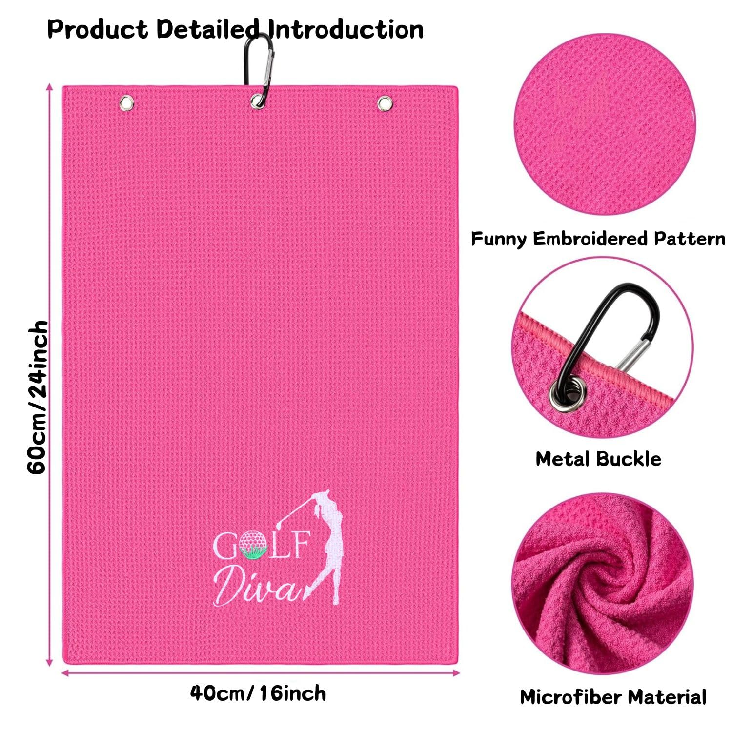 Divertida toalla de golf bordada para bolsas de golf con clip, regalos de golf para hombres y mujeres, accesorios de toalla de golf, regalo de cumpleaños de Navidad para abuelo, padre,