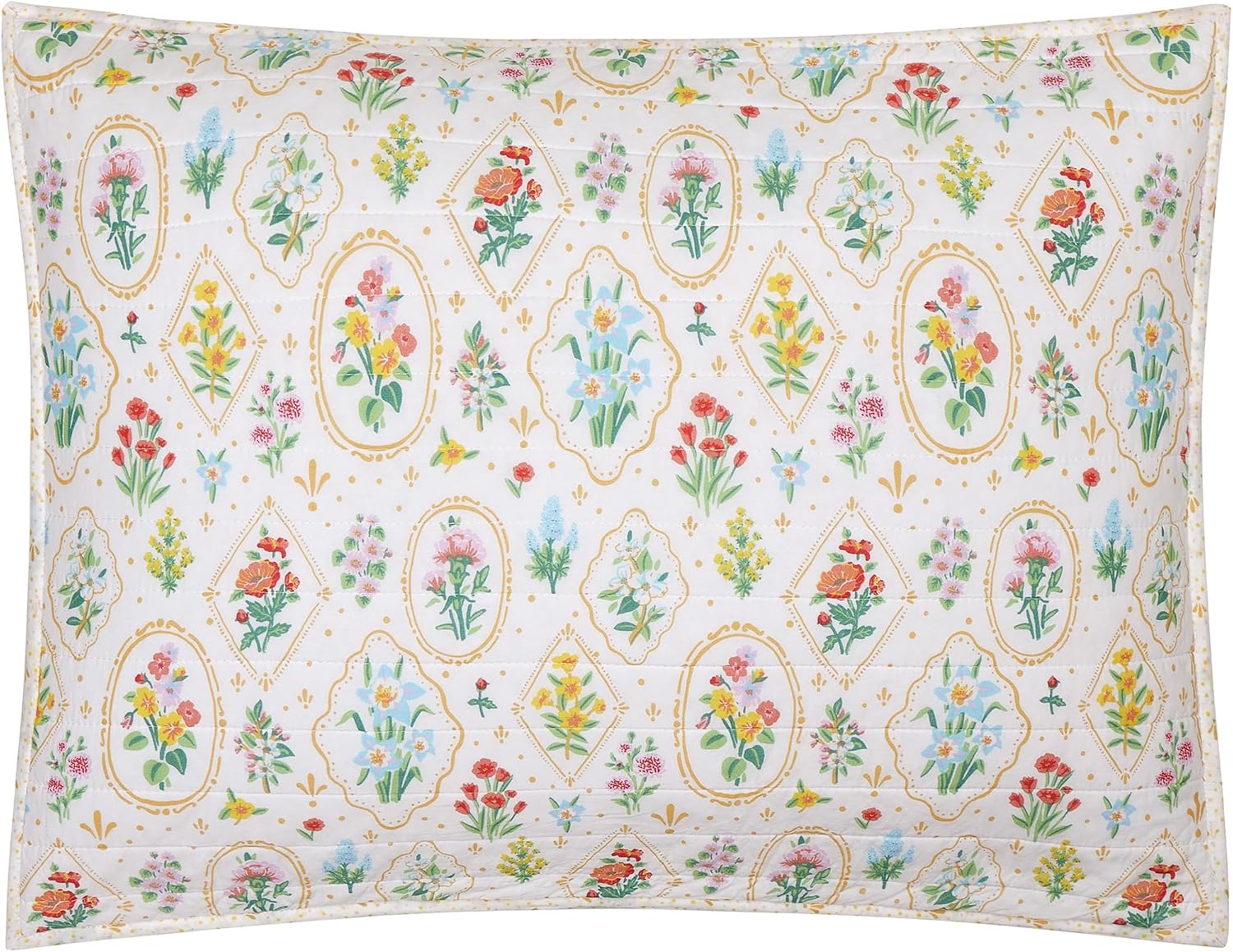 Makers Collective Floral Wallpaper by Angela Staehling Quilt and Pillow Sham Set, 100% Cotton Lightweight Reversible All Seasons Bedding (Twin - 2 Piece)