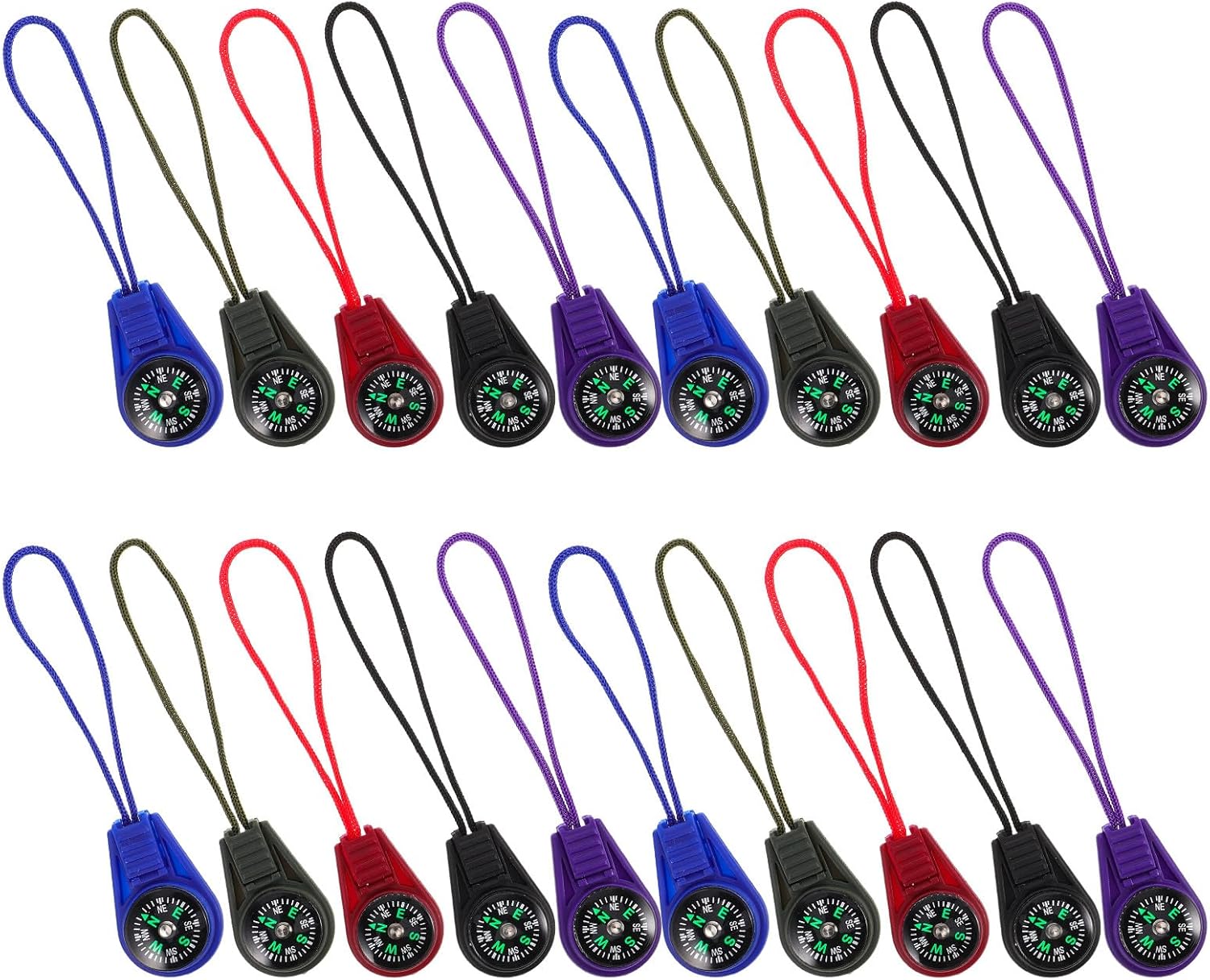 50-Pack Portable Mini Compasses with Lanyard for Outdoor Adventures 50-Pack Portable Mini Compasses with Lanyard for Outdoor Adventures