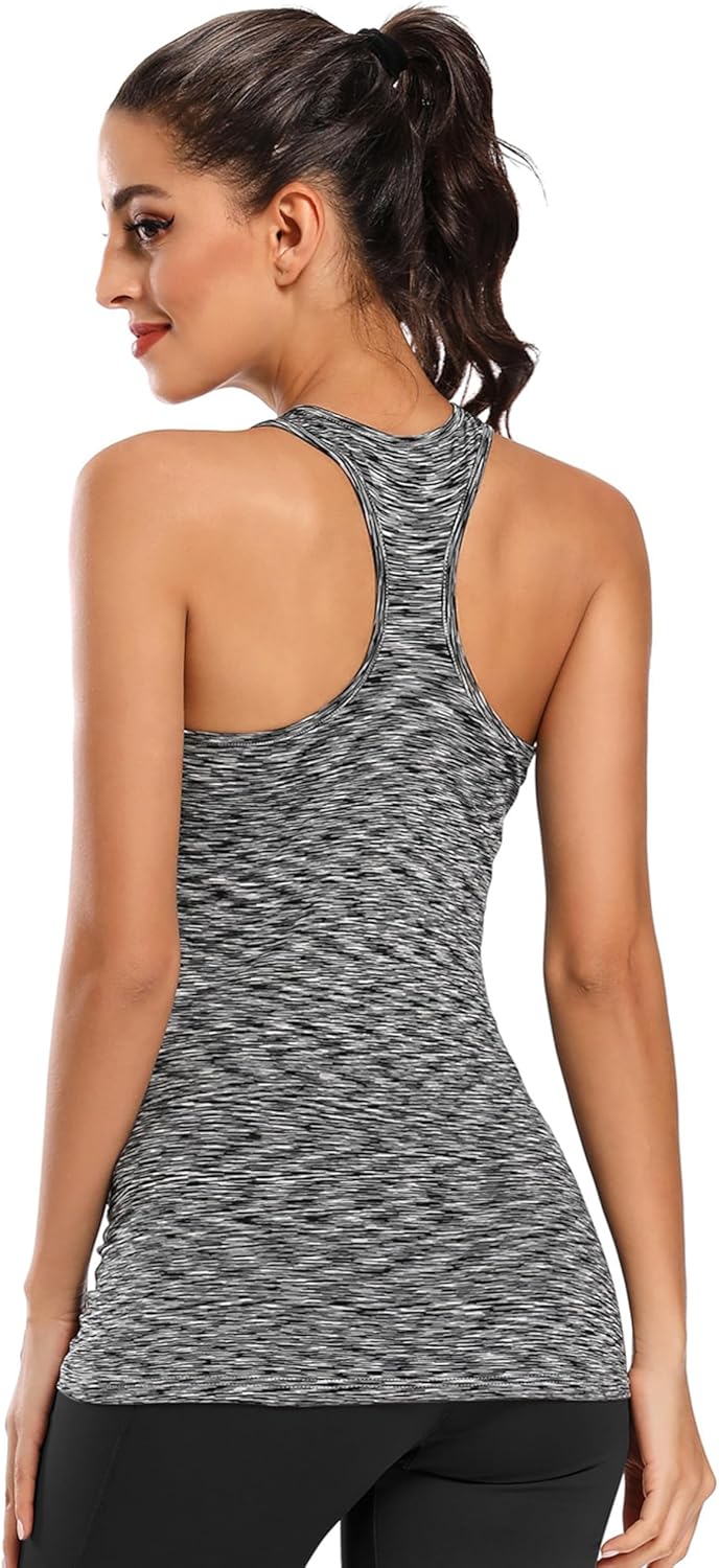 Glampunch 3PCS Maternity Yoga Tops Sleeveless Racerback Workout Athletic Maternity Tank Tops Pregnancy T-Shirt