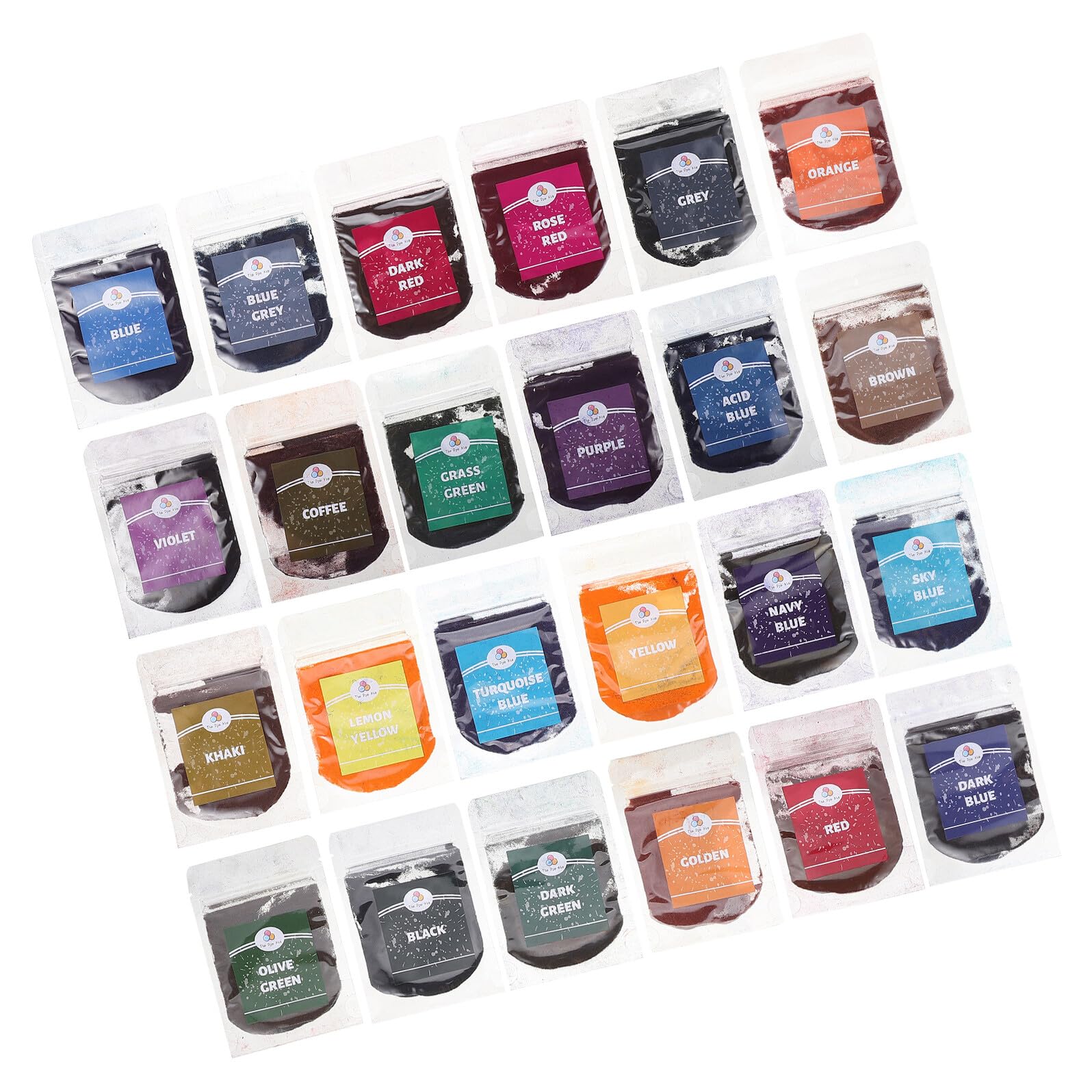 Angoily Polvo De Teñido Anudado Kit De Bolsas Tinte Para Ropa Suministros Para Fiestas De Teñido Anudado y Diy