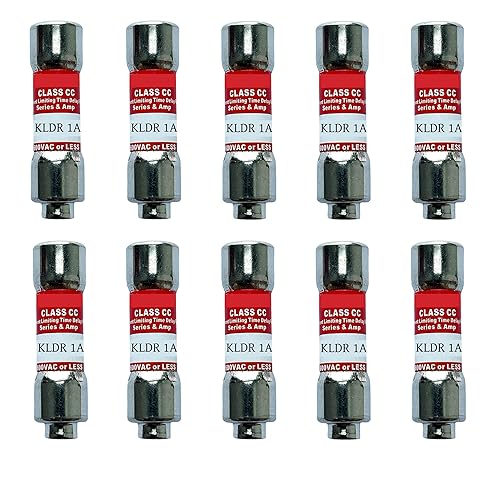 10-Pack New KLDR-1 KLDR-1A 1AMP 600Vac Time Delay Fuse, KLDR
