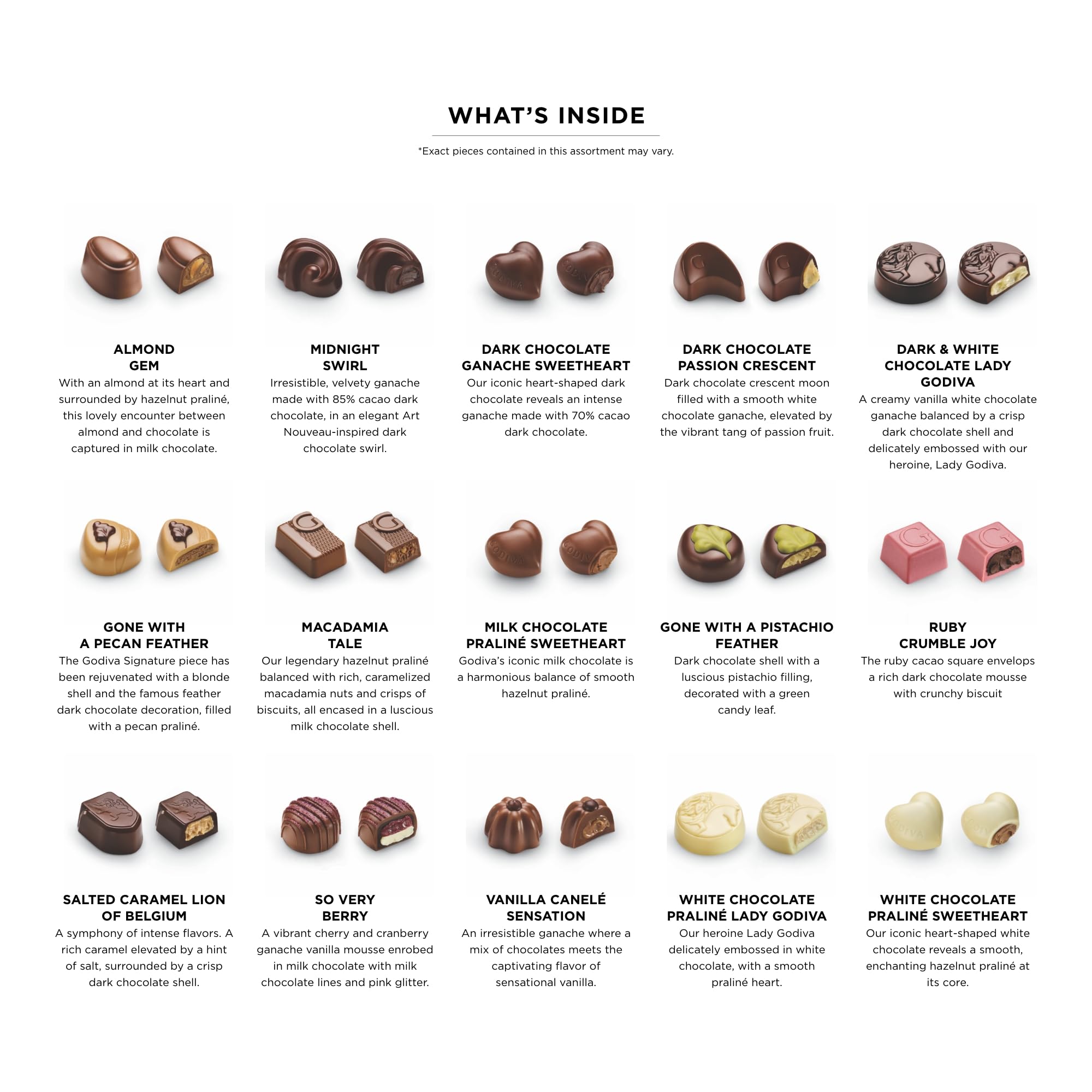 Godiva Gold Assorted Chocolate Gift Box, Belgian Dark and Milk Chocolates with Pralinés, Ganaches & Caramels, Gourmet Gift for Birthdays, Holidays, Non-GMO & Kosher, 15 Pc