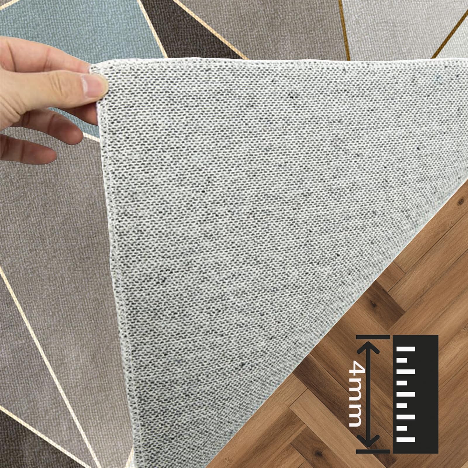 Protectora Suelo para Silla de Oficina, Antideslizante Alfombra Silla Gaming, Alfombrilla de Protección para Suelos Duros, Alfombrilla Protección para Suelos Duros, Laminado, Parqué 100 x 120 cm