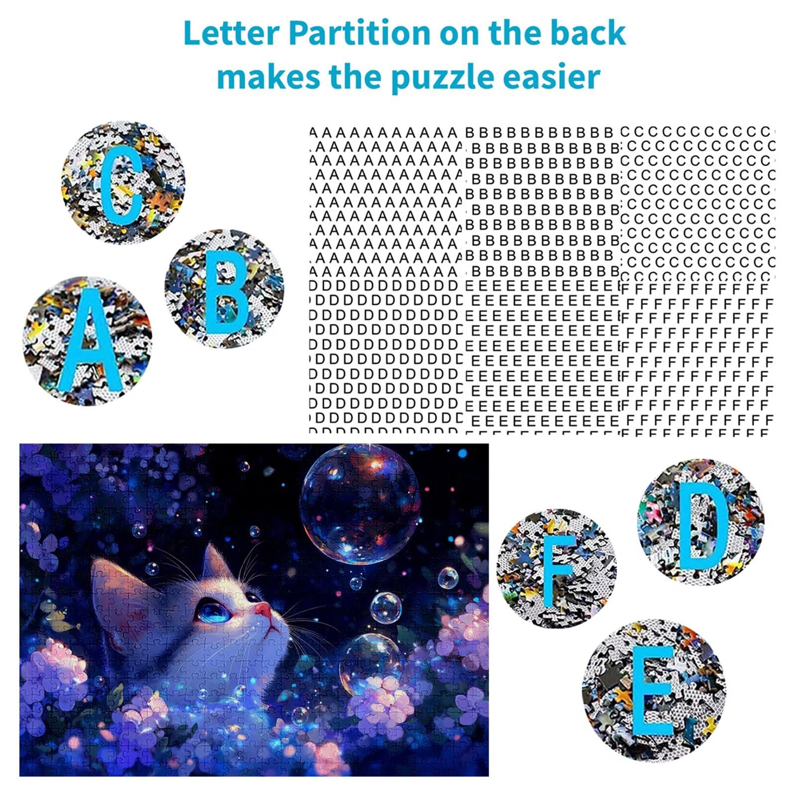 Puzzle 3000 elementów urocze puzzle dla dorosłych kot 122 x 81 cm unikalne rzemiosło klasyczne 3D drewniana układanka do rodzinnych gier aktywnych, układanka do samodzielnego wykonania nawet do