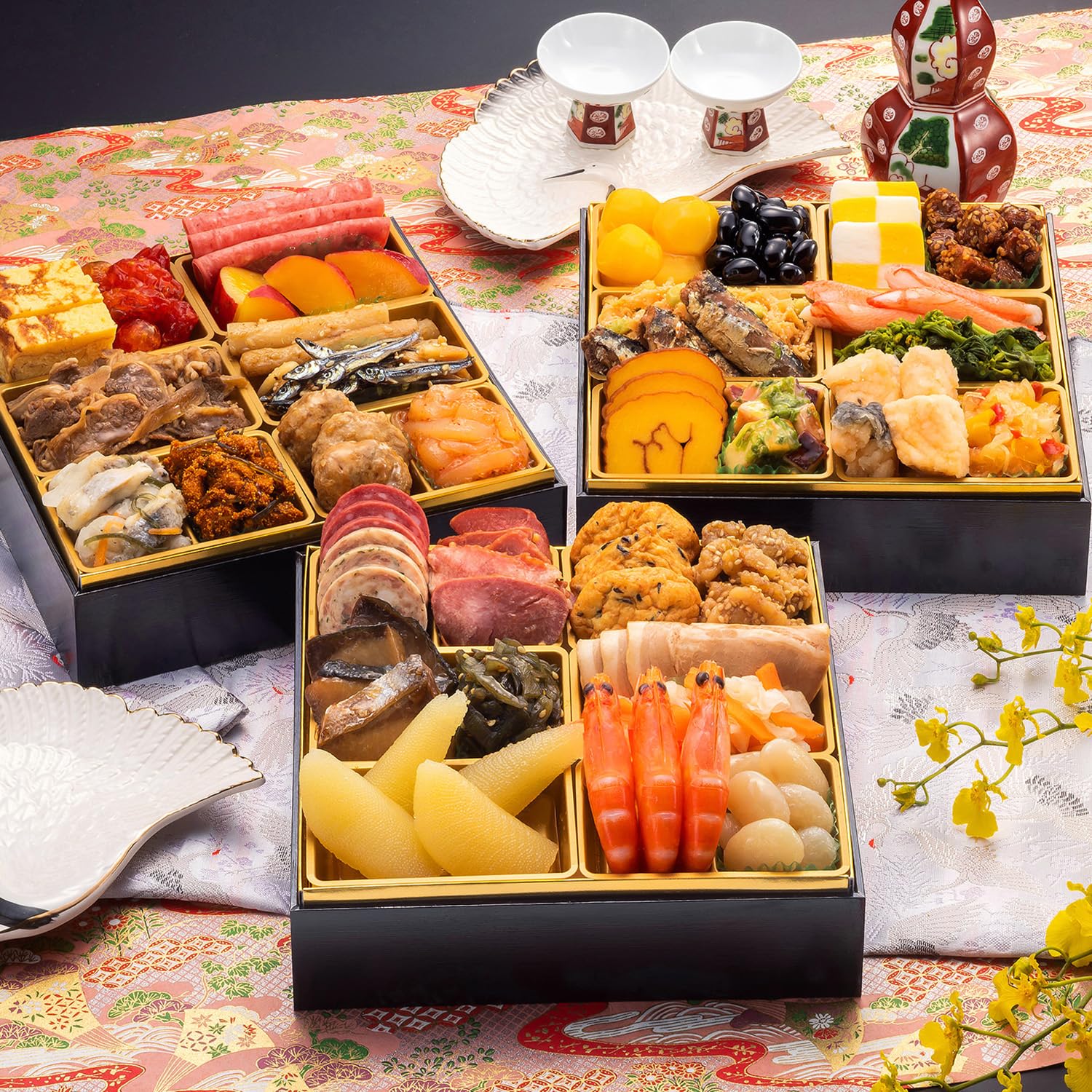 博多久松 本格定番三段重おせち 舞鶴 6.5寸3段重 全36品