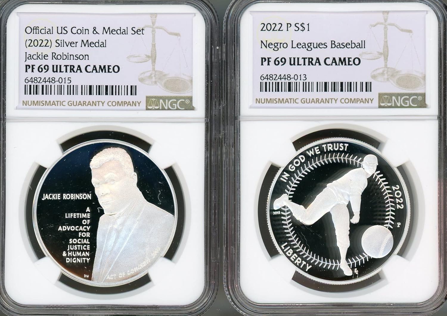 2022 S Negro Leagues BaseBall Commemorative Silver Dollar PF69 NGC at
