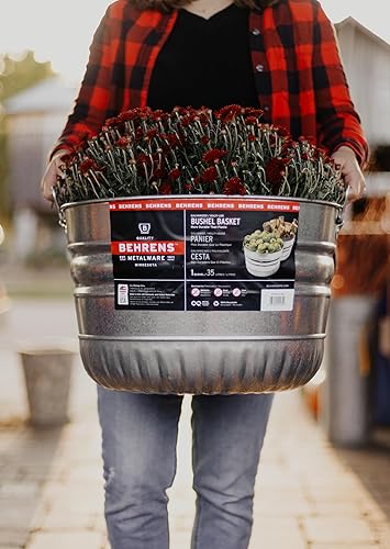 Miniatura 5 de Tina de acero galvanizado redondo de Behrens, Plateado