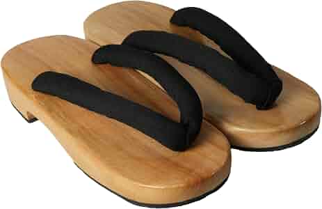 Amazon.com | Wooden Thong Sandals Wooden Clogs Japanese