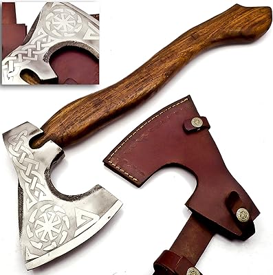 Custom Handmade Stainless Steel Viking Axe with Gorgeous and Solid Wood Handle (Y-04)