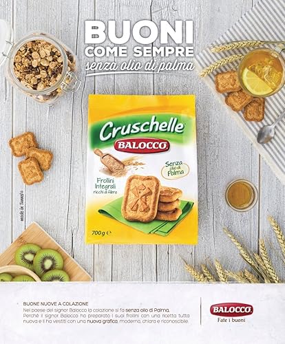 Miniatura 2 de Balocco Galletas "Cruschelle" con alto contenido de fibra, paquetes de 24.69 oz (paquete de 4)