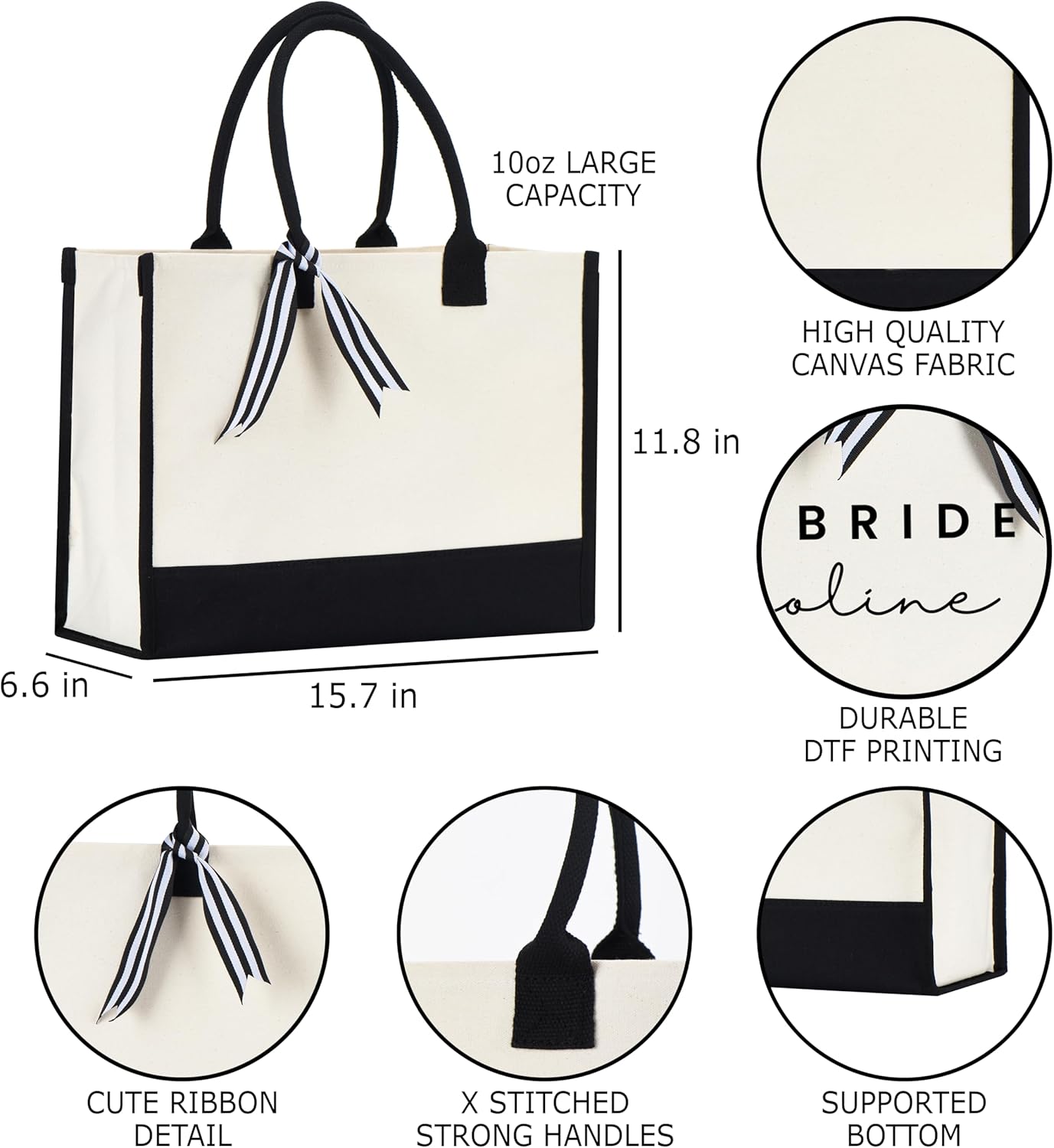 CUSTOM Tote Bags for Bridesmaids, Bride, Maid of Honor, Mother of the Bride, Bride Squad & More - Image 5