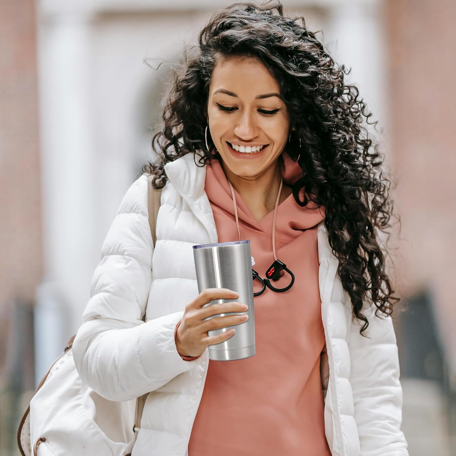 20 oz Tumbler with lid Double Wall Vacuum Insulated Tumblers Stainless Steel Coffee Mug Travel Coffee Tumbler Powder Coated Tumbler Cup Keep Hot&Cold - (Stainless 12 Pack) - Image 2