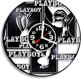 Playboy vinyl wall clock, Playboy Gift Clock, HEFNER Gift for Man Playboy, Playboy Arts gift for any occasion