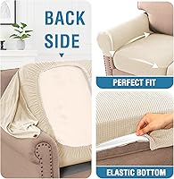 Vista 279 de H.VERSAILTEX Multi-Pieces Sofa Covers Stretch Couch Covers Form Fitted Seats and Back Cushions Covers