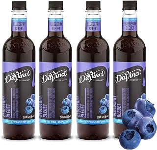 DaVinci Gourmet Sugar-Free Blueberry Syrup, 25.4 Fluid Ounces (Pack of 4)
