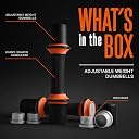 SQUATZ 4.41 lbs. Dumbbell Weight Set - Adjustable Weight All-in-One Versatile Dumbbells for Women, Non-Slip Neoprene Ideal for Common Movement and Multi Functional Exercise, Home Gym Training gallery image