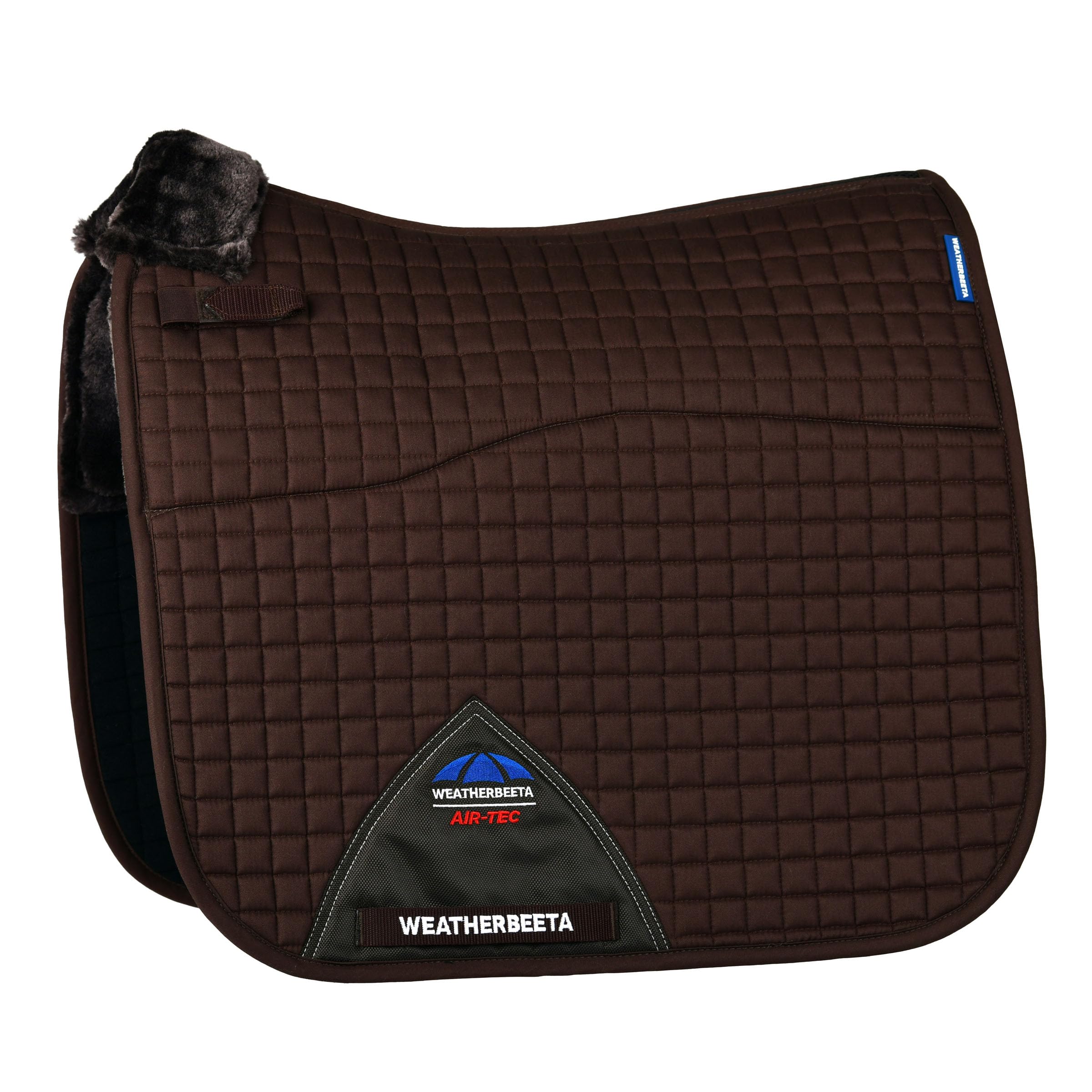 WeatherBeeta Prime Air-Tec Comfy Fleece Dressage Saddle Pad, Brown, Small