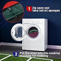 Vista 46 de Comfort Expression - Cama ortopédica para perros extragrandes, 53 x 42 pulgadas, cama impermeable y de apoyo de espuma con cojines removibles