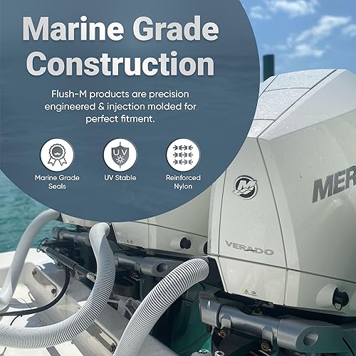 Miniatura 20 de Kit de descarga de conexión rápida fuera de borda para motores Mercury, Suzuki, Yamaha y Honda, adaptador de descarga marina con sello de junta