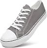 ZGR Hombre Zapatillas de Lona Clásicas Negras, Zapatos Casuales de Tenis con Cordones de Caña Baja | Parte superior de lona transpirable, espuma viscoelástica para mayor comodidad, suela antideslizante, caña baja con cordones, casual, caminar, viajar, tenis 1