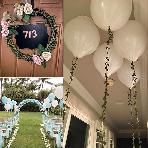 Miniatura 6 de Hojas artificiales de vid de 265 pies, guirnaldas de hojas artificiales, plantas colgantes falsas, guirnalda de follaje falso, guirnalda de