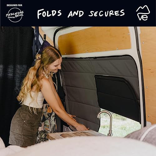 Miniatura 6 de VanEssential Cubierta Magnética Aislante para Ventana de Oscurecimiento Total Diseñada para Puerta Corredera Mercedes-Benz NCV3 y VS30 con Marco