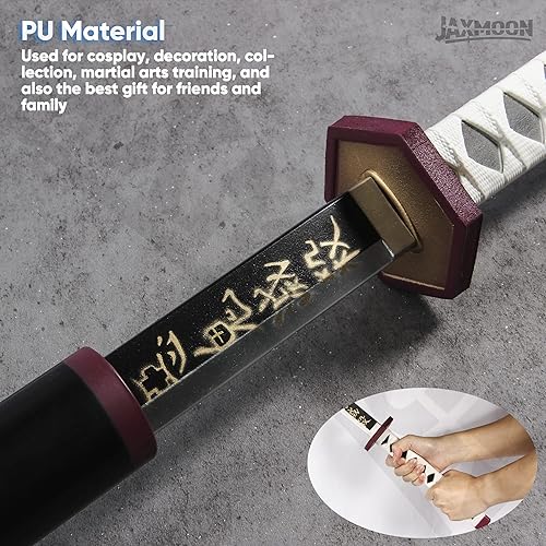 Miniatura 3 de Jaxmoon Espada Demon Slayer, 41 pulgadas, katana de los pilares de Hashira y los protagonistas para uso en cosplay, textura original de anime,