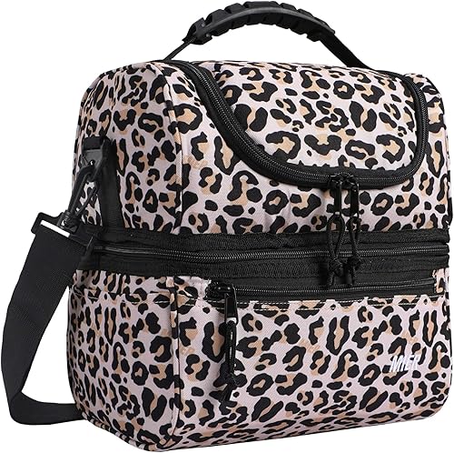 Miniatura 14 de MIER Lonchera Aislada de Doble Compartimento Bolsa de Almuerzo Hielera a Prueba de Fugas para Hombres Mujeres Adultos Trabajo, Verde Militar, Verde