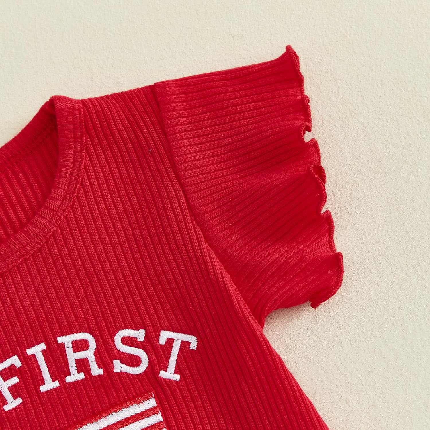 My First 4th Of July Baby Girl Outfit Newborn American Flag Romper Star Stripe Flare Pants Independence Day Outfits
