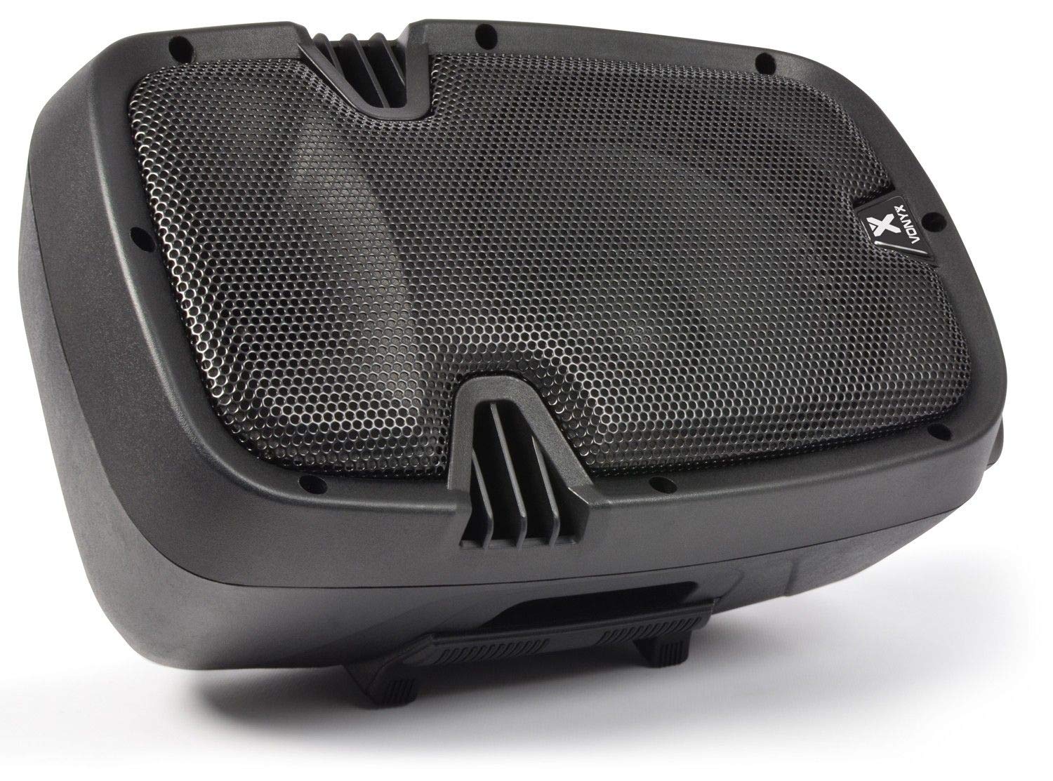 Vonyx SPJ-800A - PA Aktiv Lautsprecher, 200 Watt, 8 Zoll High End Aktiv Speaker, DMX, Cinch, mit Tophat & Transport-Rollen, Fernbedienung, Monitor Boxen, Karaoke - Schwarz