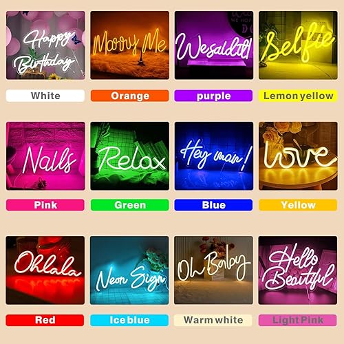 Miniatura 7 de Letreros de neón personalizados con luces LED de neón personalizables para decoración de pared, luces de neón personalizadas para bodas, fiestas de
