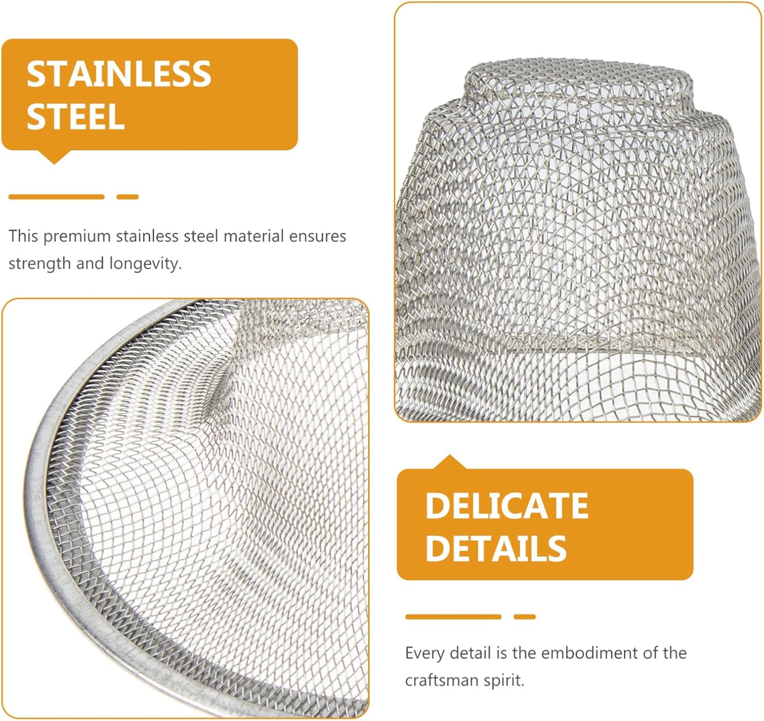 VILLCASE 20pcs Stainless Steel Tub Drain Hair Catcher Shower Filter Strainer for Bathtub and Sink Easy Installation Hair Stopper for Bathroom Use