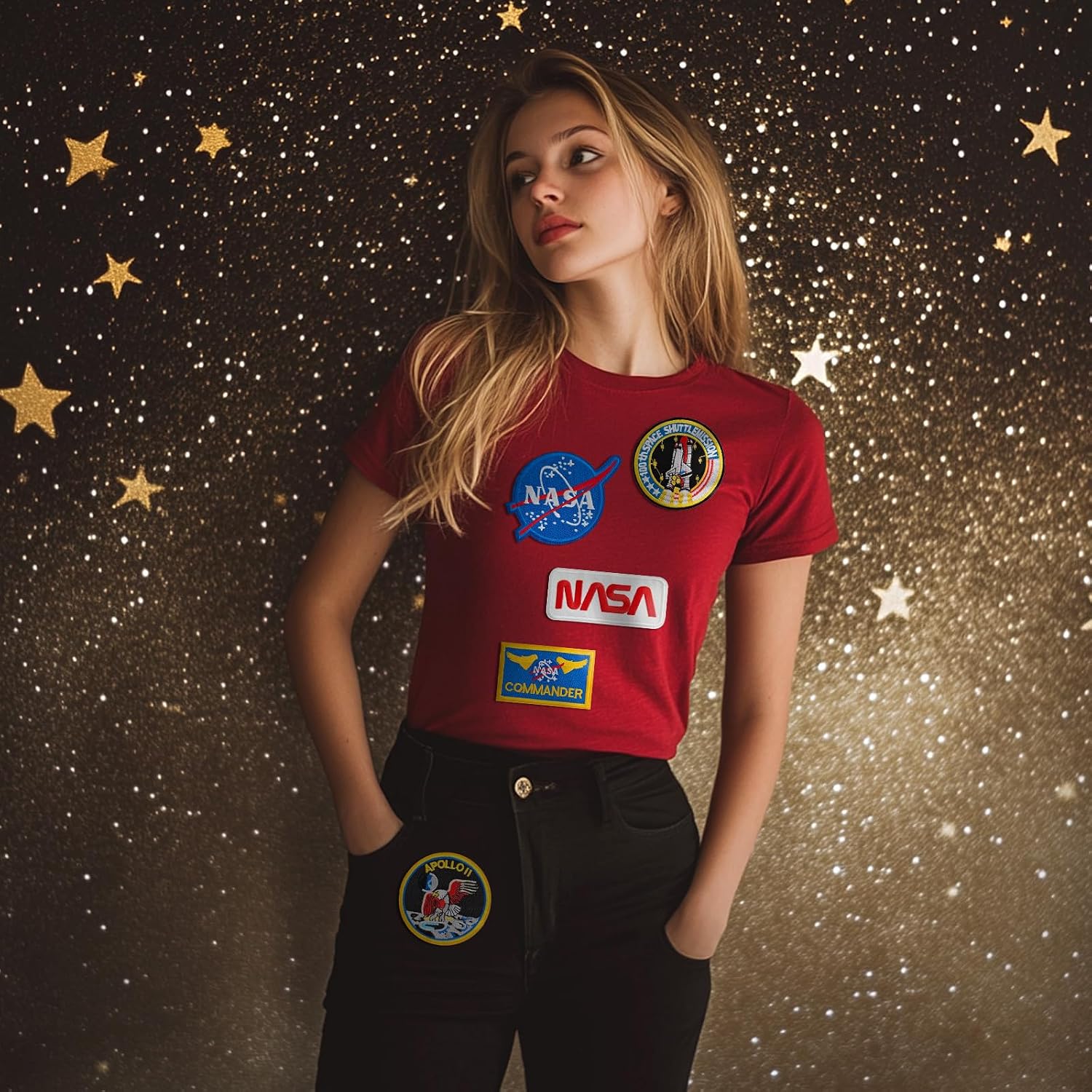 NASA Patch | Embroidered Space Iron on Patch | 11Pack Decorative Repair for Hats Clothes Jeans Backpacks
