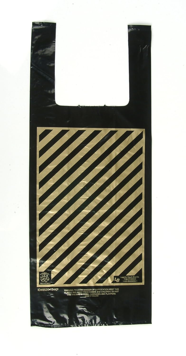 Plastic Shopping Bags, 25pcs"Petite" Size6x4x12 1 Mil