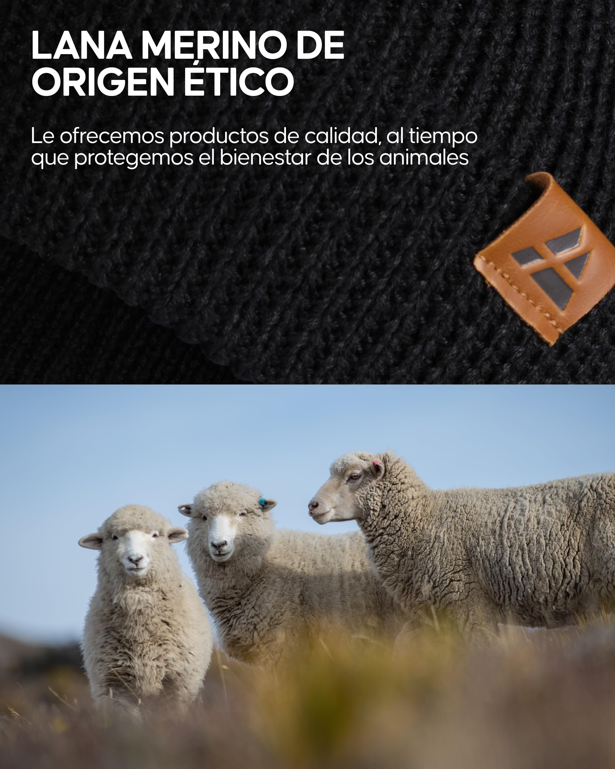 DANISH ENDURANCE Gorro Beanie Lana Merino Hombre y Mujer, Gorro Invierno Suave y Elástico, Materiales Reciclados