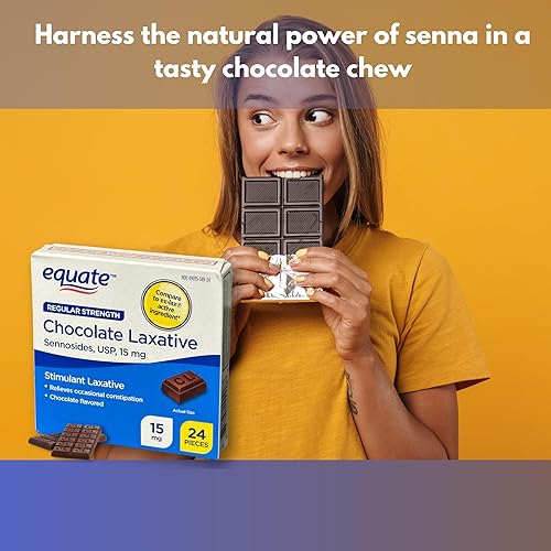 Miniatura 4 de Laxantes de chocolate - Chocolate laxante Senna 24 ct, 15 mg (paquete de 3), en caja por Fusion Shop Store