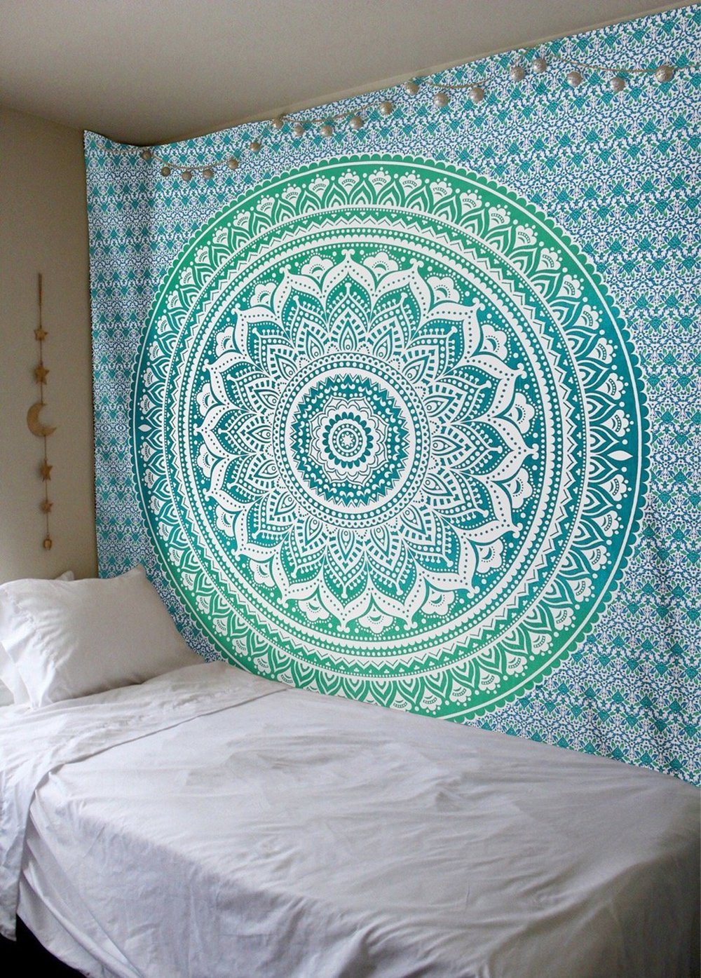 Dadaaa Green Mandala Tapestry,Wall Hanging Dorm Decor Hippie Indian Beach Throw Wall Art Boho Bohemian Decor (, 150X200cm)