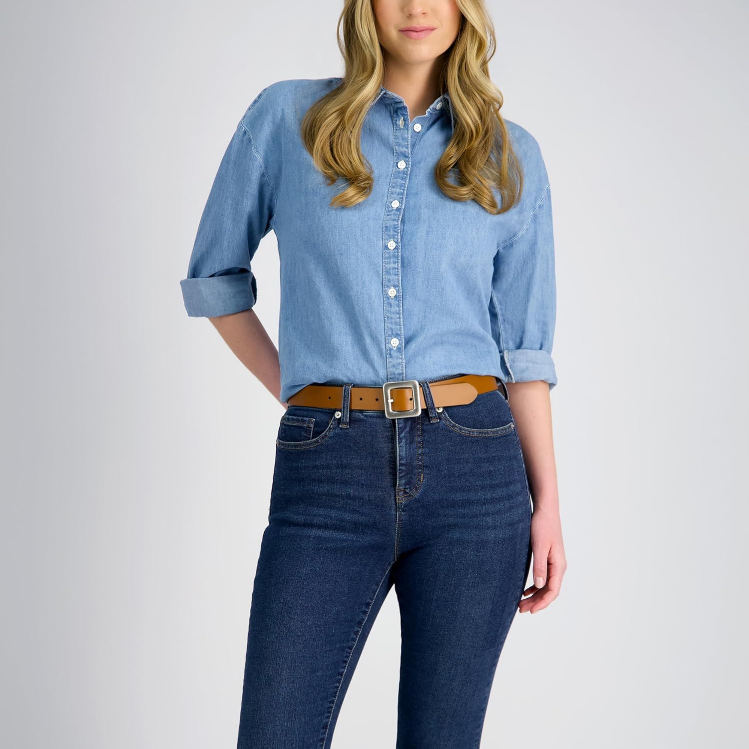 Levi's womens Two-in-one Reversible Square Statement Buckle Casual Belt - Image 5