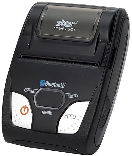 Star Micronics 39632110 modelo SM-S230I-UB40 impresora térmica móvil, portátil, barra de corte, con Bluetooth/USB, para iOS/Android/Windows, con