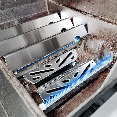 Miniatura 157 de QuliMetal 66033 Barras aromatizantes para Weber Genesis II E-410/E-415/E-435, piezas de parrilla para parrillas de gas Weber GS4 Genesis II LX serie