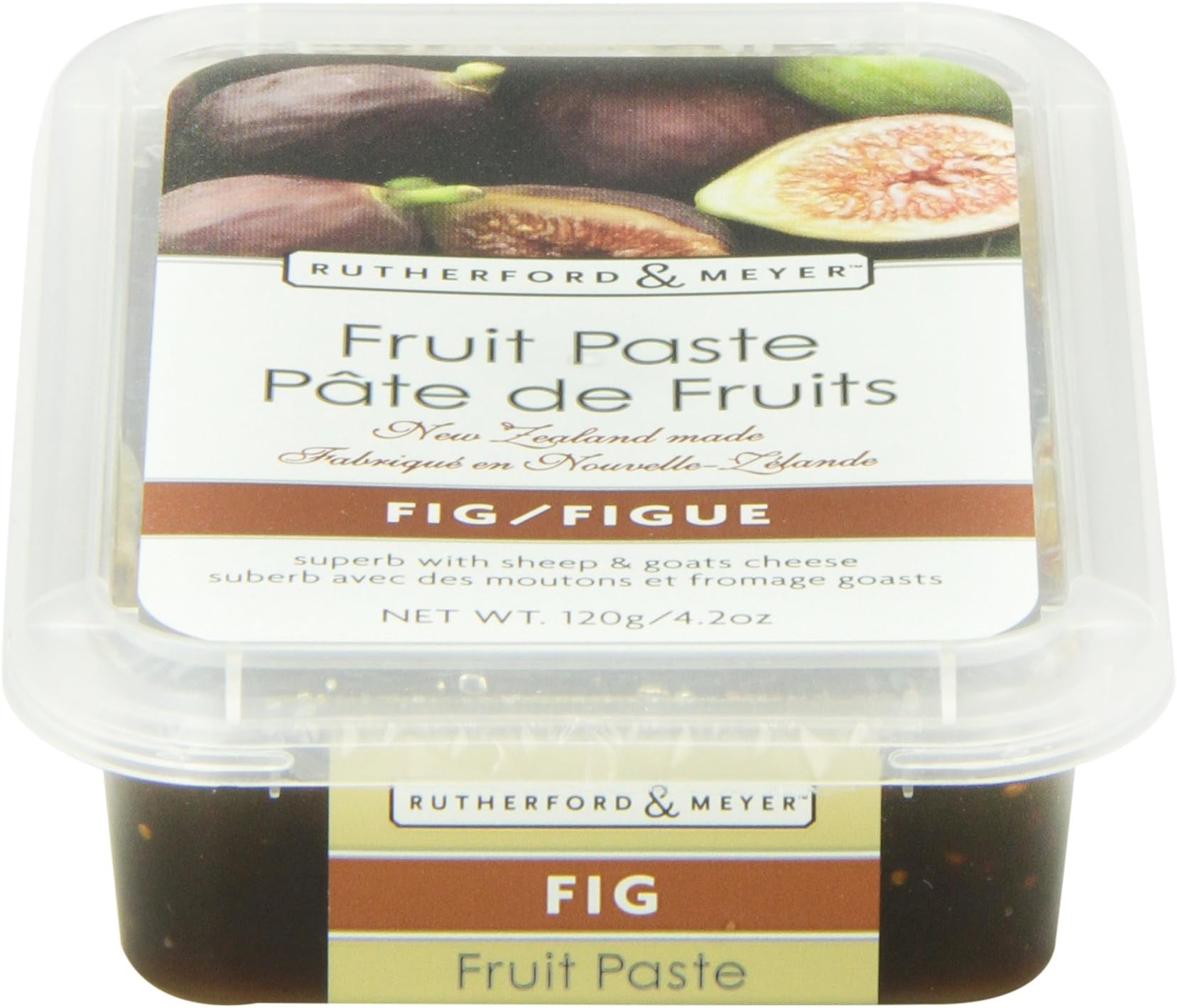 Rutherford and Meyer Fruit Paste, Fig, 4.2-Ounce Containers (Pack of 4)