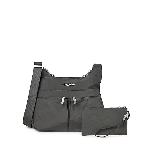 Cross Over Crossbody Bag for Women - Travel Bag with Adjustable Strap & RFID Wristlet - Lightweight Water-Resistant Crossbody Purse