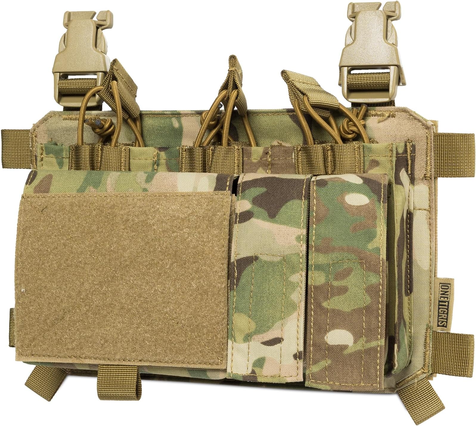 OneTigris Triple Mag Pouch with Utility Pouch Tactical Placard for M4 Magazines & Pistol Magazines